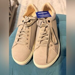 Birkenstock Unisex Bend Low Gray Canvas and Suede Sneakers, New w/o box Size 40